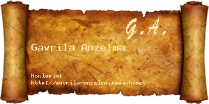 Gavrila Anzelma névjegykártya